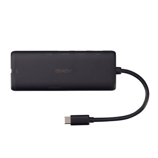 Lindy 43358 Base Para Portátil Y Replicador De Puertos Alámbrico Usb 3.2 Gen 1 (3.1 Gen 1) Type-C Negro
