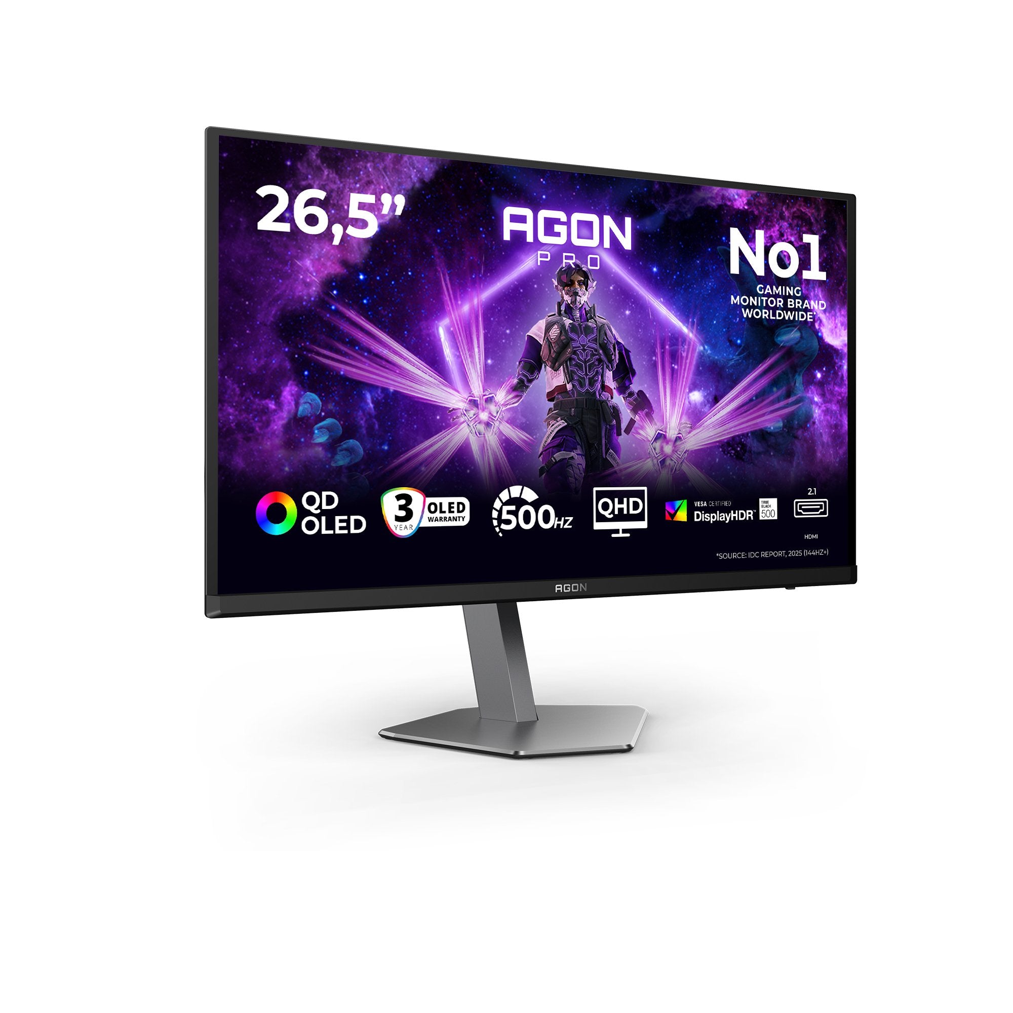 EAN 4038986183031 - AOC AGON PRO AG276QKD2 pantalla para PC 67,3 cm (26.5") 2560 x 1440 Pixeles Quad HD QD-OLED Negro, Gris imagen 2