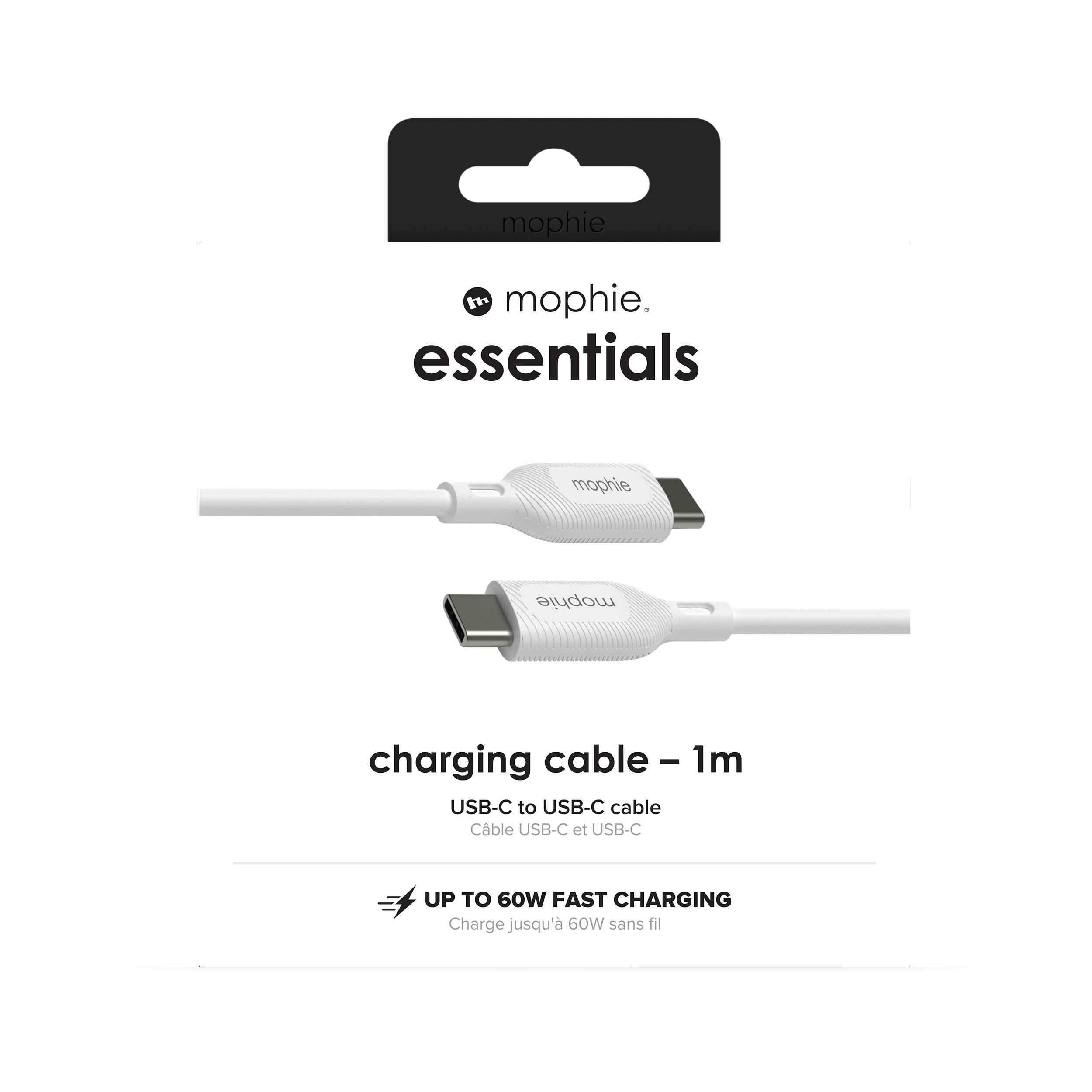 EAN 0840056199354 - mophie essentials charging cables | 1M cable USB USB 2.0 USB C Blanco imagen 6