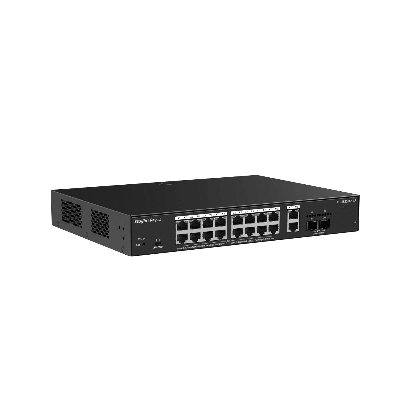 EAN 6976915007530 - Ruijie Networks RG-ES220GS-LP switch Gestionado L2 Gigabit Ethernet (10/100/1000) Energía sobre Ethernet imagen 4