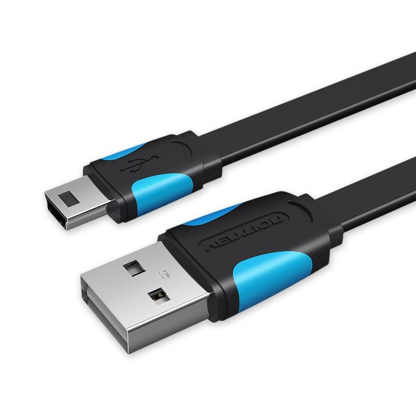 Cable Usb 2.0 Vention Vas-A14-B100 Mini Usb Macho Usb Macho 1m Azul Y Negro
