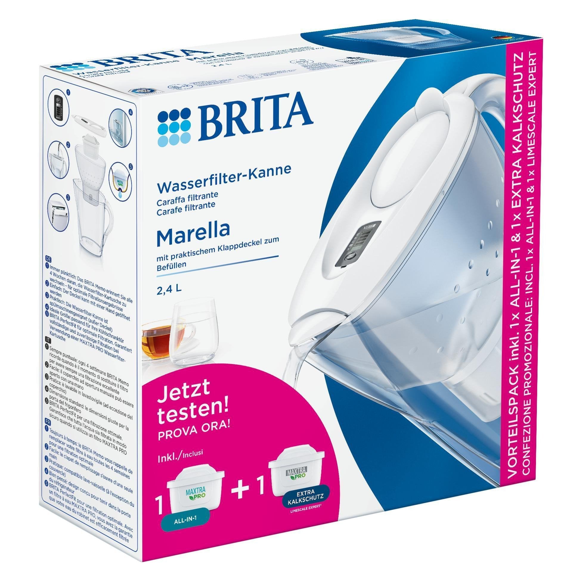 EAN 4006387140410 - Brita Marella Filtro potabilizador portátil 2,4 L Blanco imagen 2