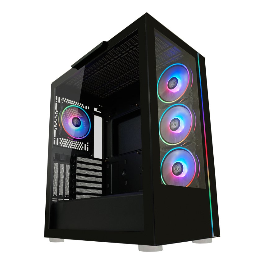 Caja Pc Lc-Power Midi Gaming 808b-On Skylla_x +. 4 Ventilador