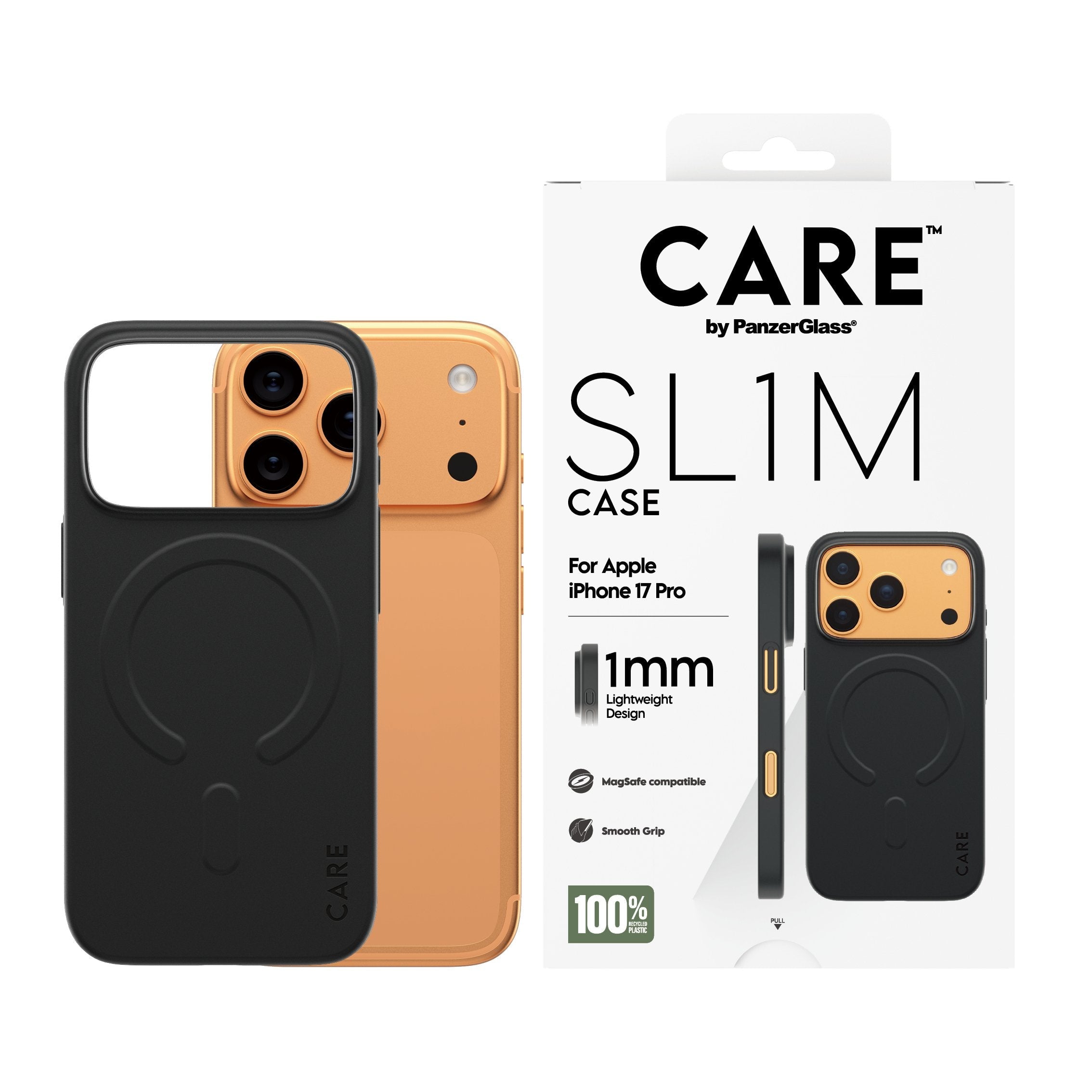 Panzerglass Care Sl1m Case Black W. Magsafe Ip 17 Pro