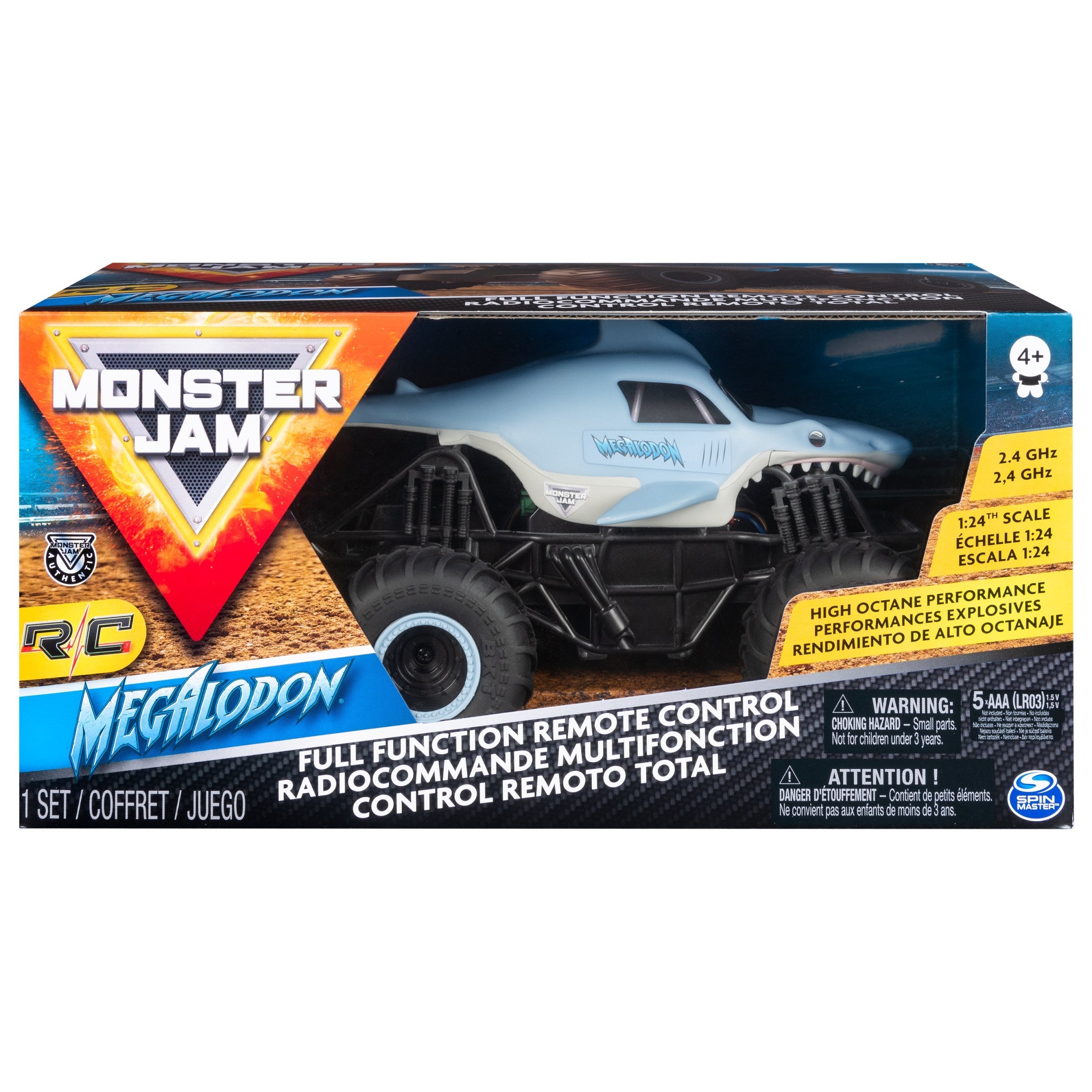 Monster Jam 1:24 Rc - Megladon Monster Truck Motor Eléctrico