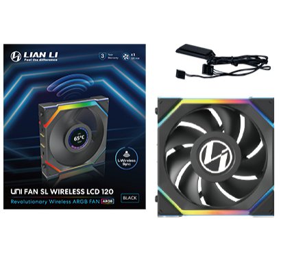 EAN 4718466016775 - Lian Li UNI FAN SL Wireless LCD 120 Carcasa del ordenador Ventilador 12 cm Negro 1 pieza(s) imagen 1