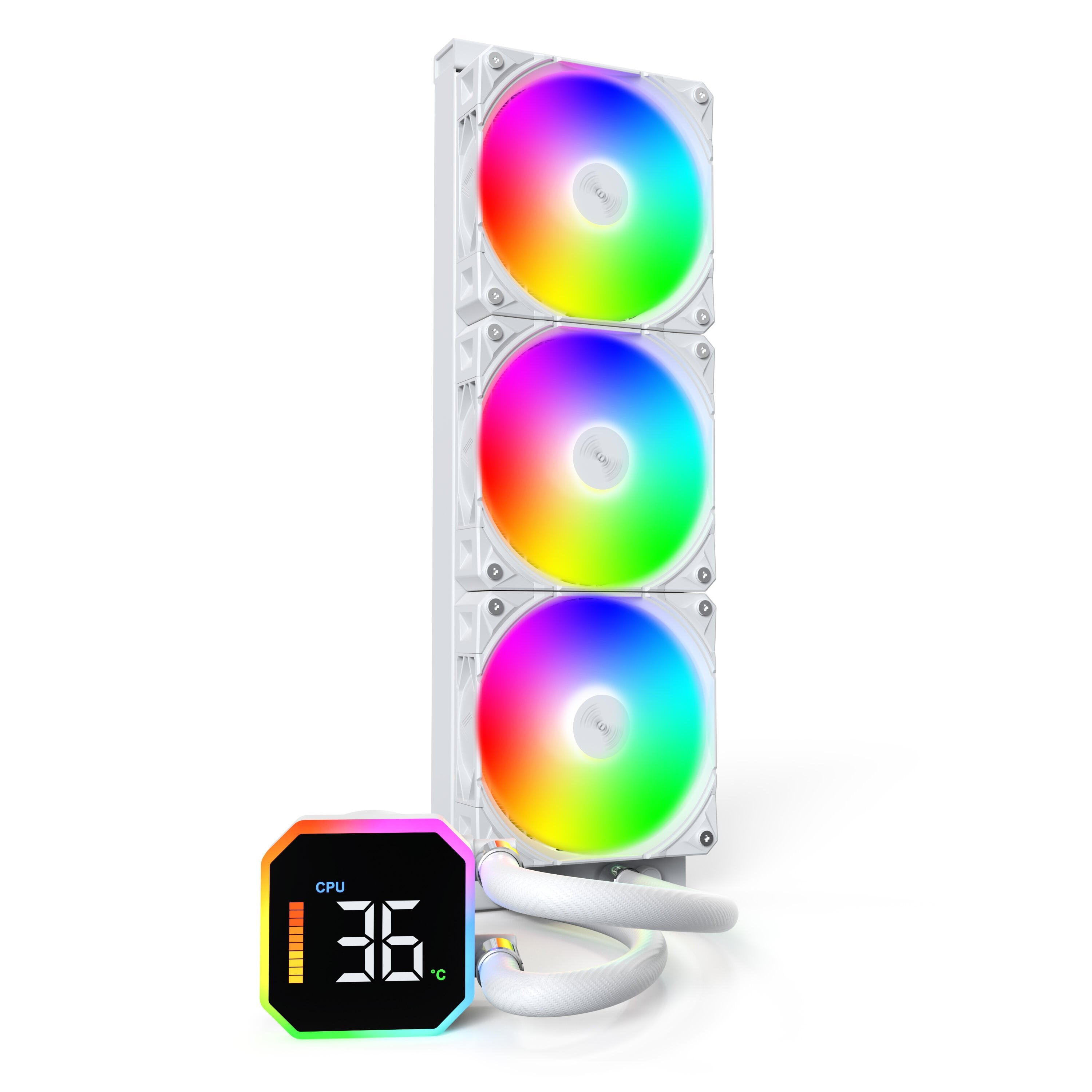 EAN 4710562746716 - Montech HyperFlow Digital 360 Procesador Sistema de refrigeración líquida todo en uno 12 cm Blanco 1 piez imagen 1