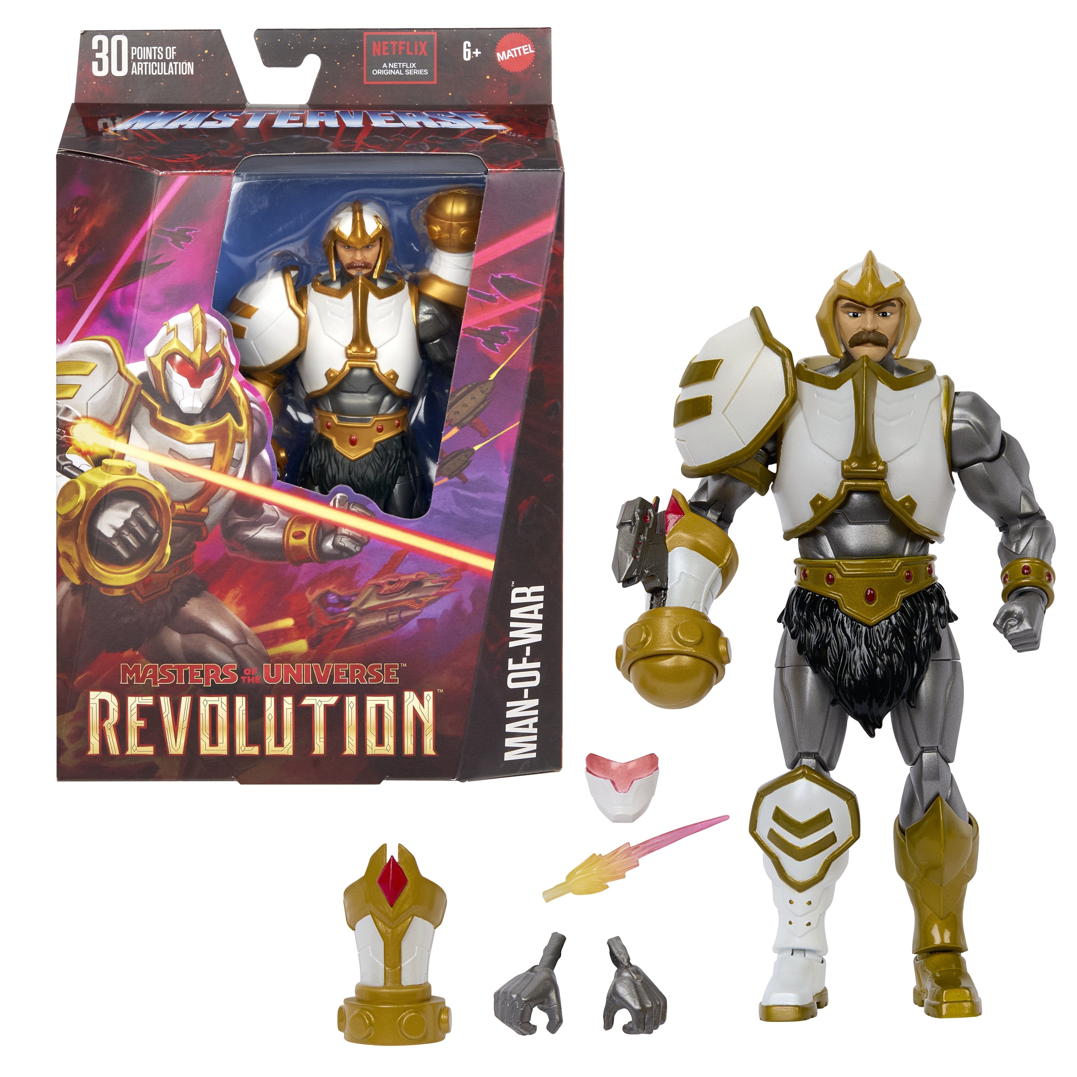 Figura De Juguete Mattel Masters Of The Universe Masterverse Revolution Man-Of-War Duncan Hyc57