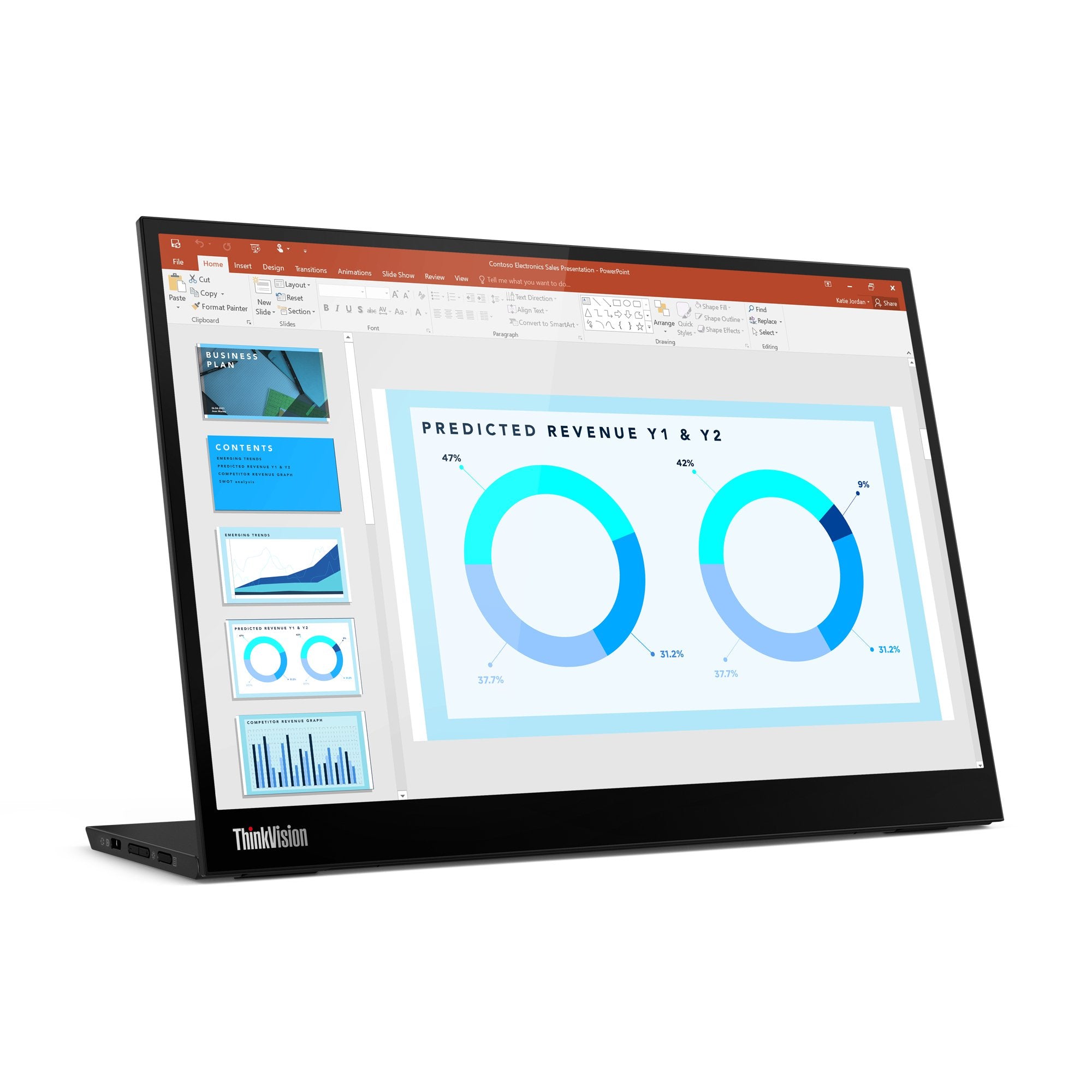 EAN 0196380023057 - Lenovo ThinkVision M14d pantalla para PC 35,6 cm (14") 2240 x 1400 Pixeles 2.2K LED Negro imagen 6