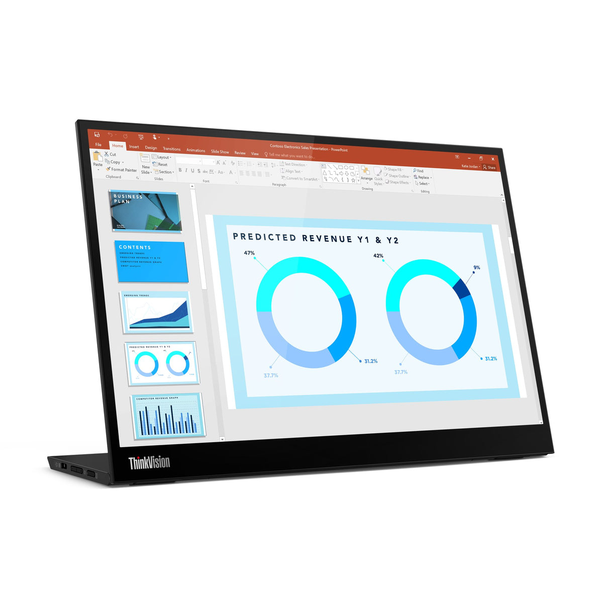 EAN 0196380023057 - Lenovo ThinkVision M14d pantalla para PC 35,6 cm (14") 2240 x 1400 Pixeles 2.2K LED Negro imagen 6