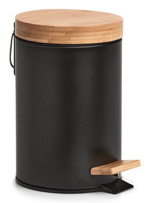 Zeller Present Abfalleimer, Negro 3l