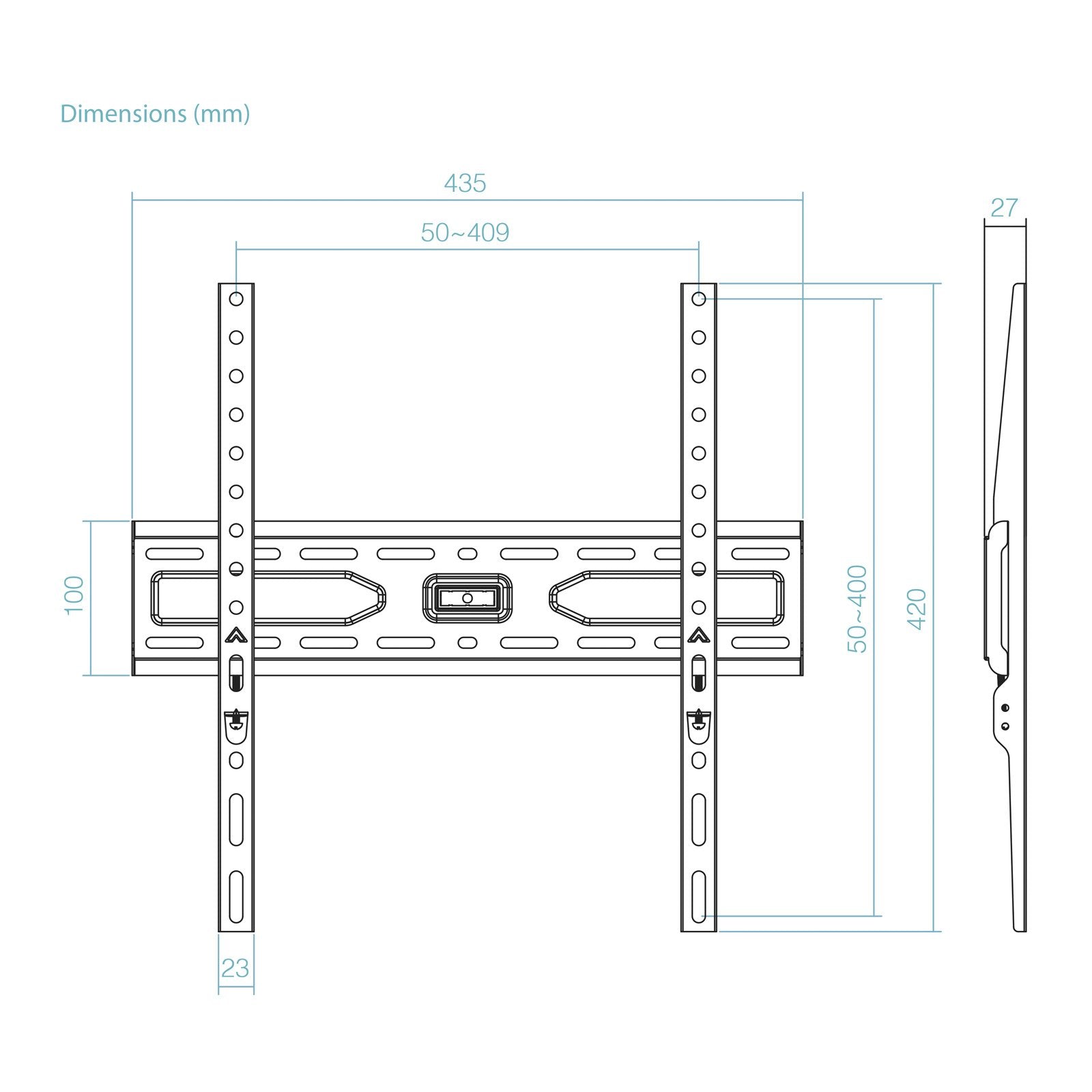 Soporte Fijo Pared Pantallas 32"-75", Negro
