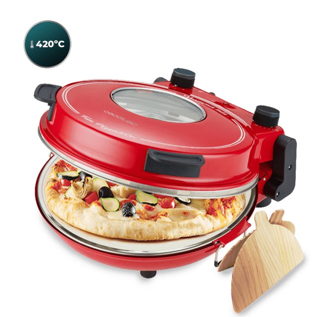 EAN 8435484038263 - Cecotec Fun Pizza&Co Mamma Mia Vista fabricante de pizza y hornos 1 Pizza(s) 1200 W Rojo imagen 3