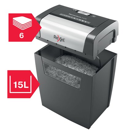 EAN 5028252523189 - Rexel Momentum X406 triturador de papel Corte en partículas 70 dB Azul, Gris imagen 6