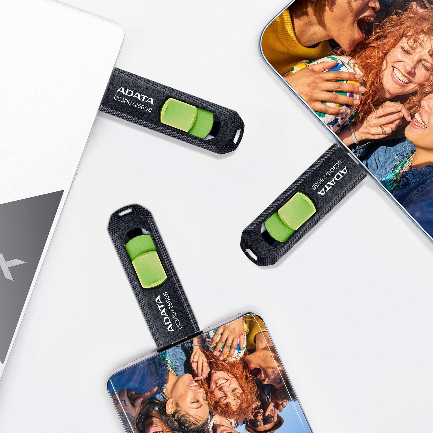 EAN 4711085939142 - ADATA UC300 unidad flash USB 256 GB USB Tipo C 3.2 Gen 1 (3.1 Gen 1) Negro, Verde imagen 4