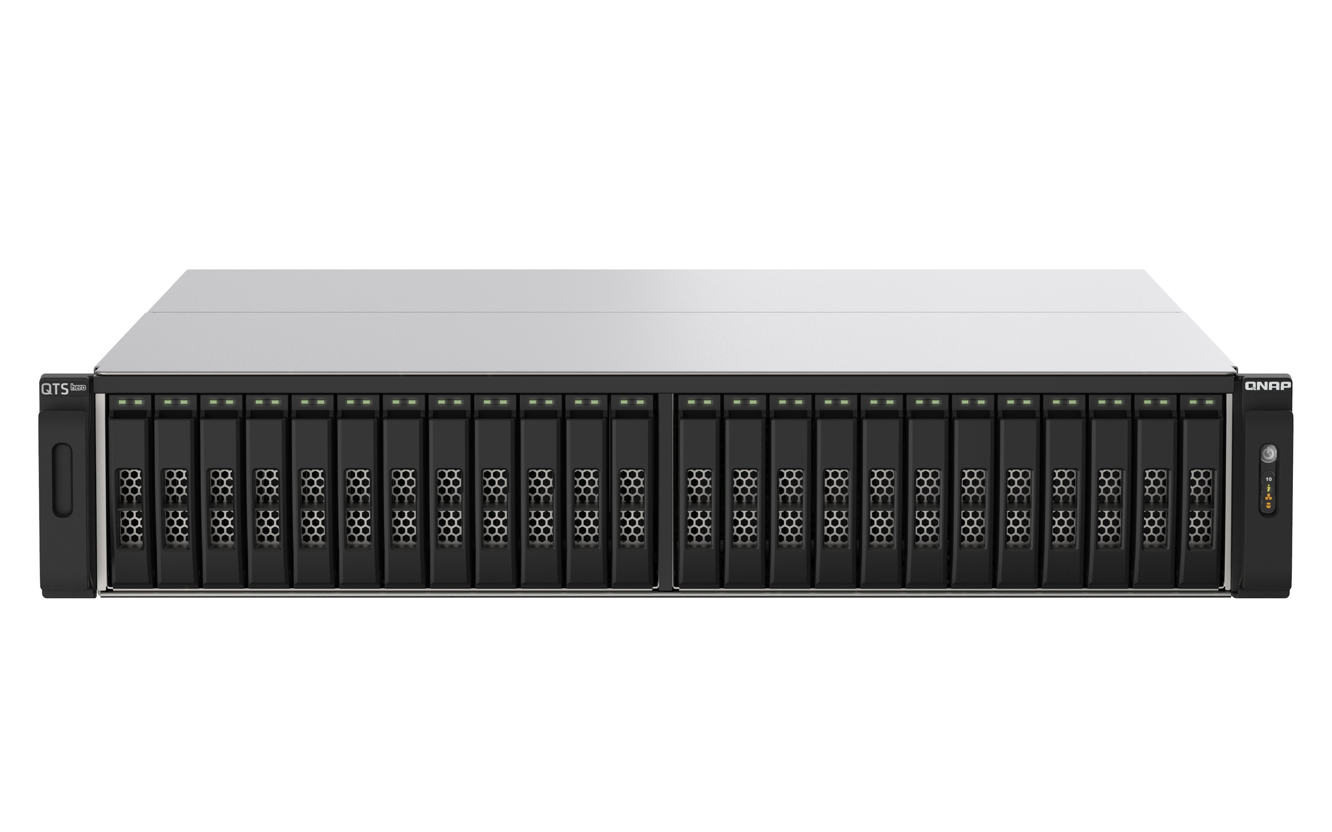 EAN 4713213518670 - QNAP TS-h2490FU NAS Bastidor (2U) EPYC 7302P 256 GB DDR4 0 TB QuTS hero Negro, Gris imagen 1