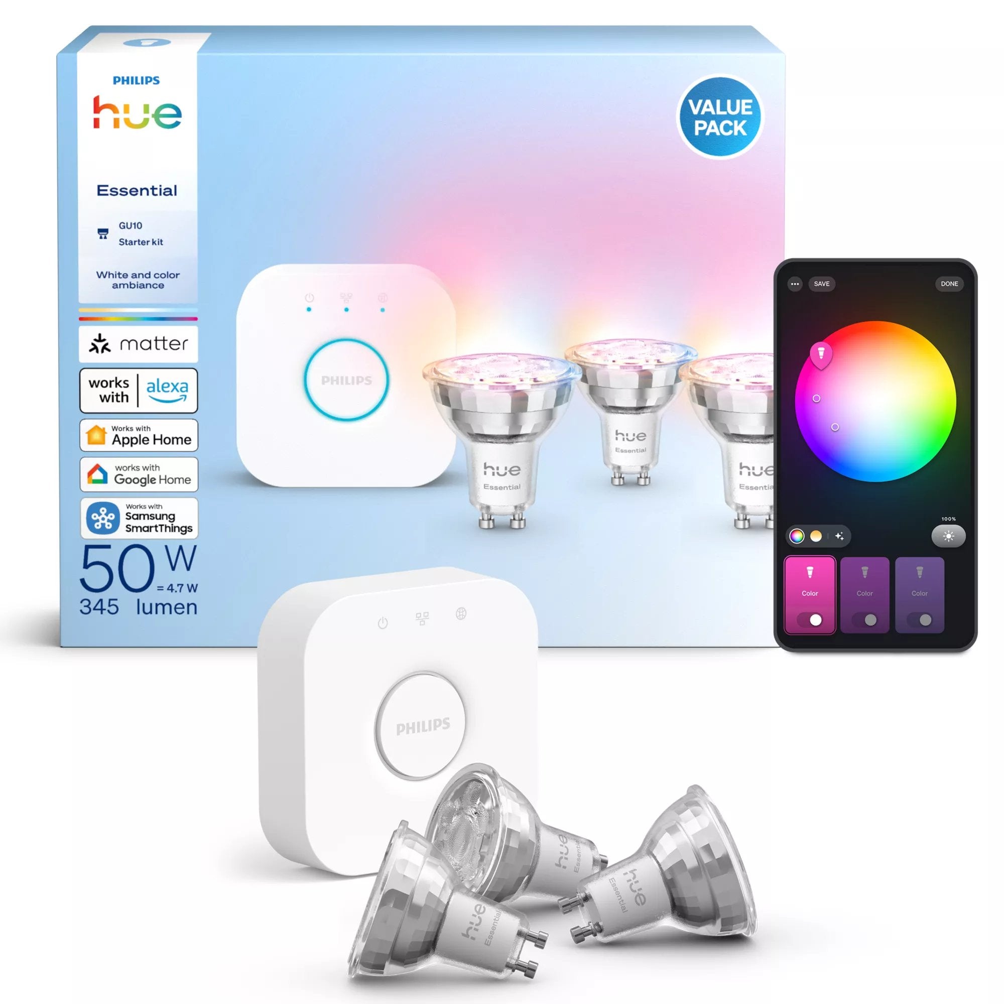EAN 8721103103710 - Philips Hue White and Color ambiance 8721103103710 iluminación inteligente Bluetooth/Zigbee 3 W imagen 3