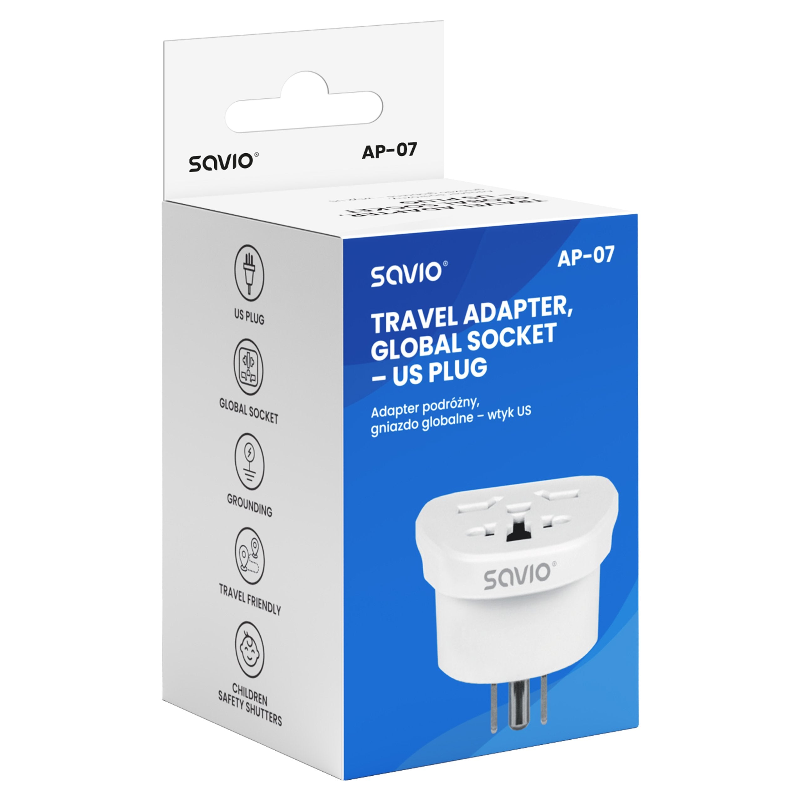 Savio Ap-07 Adaptador E Inversor De Corriente Universal 2500 W Blanco