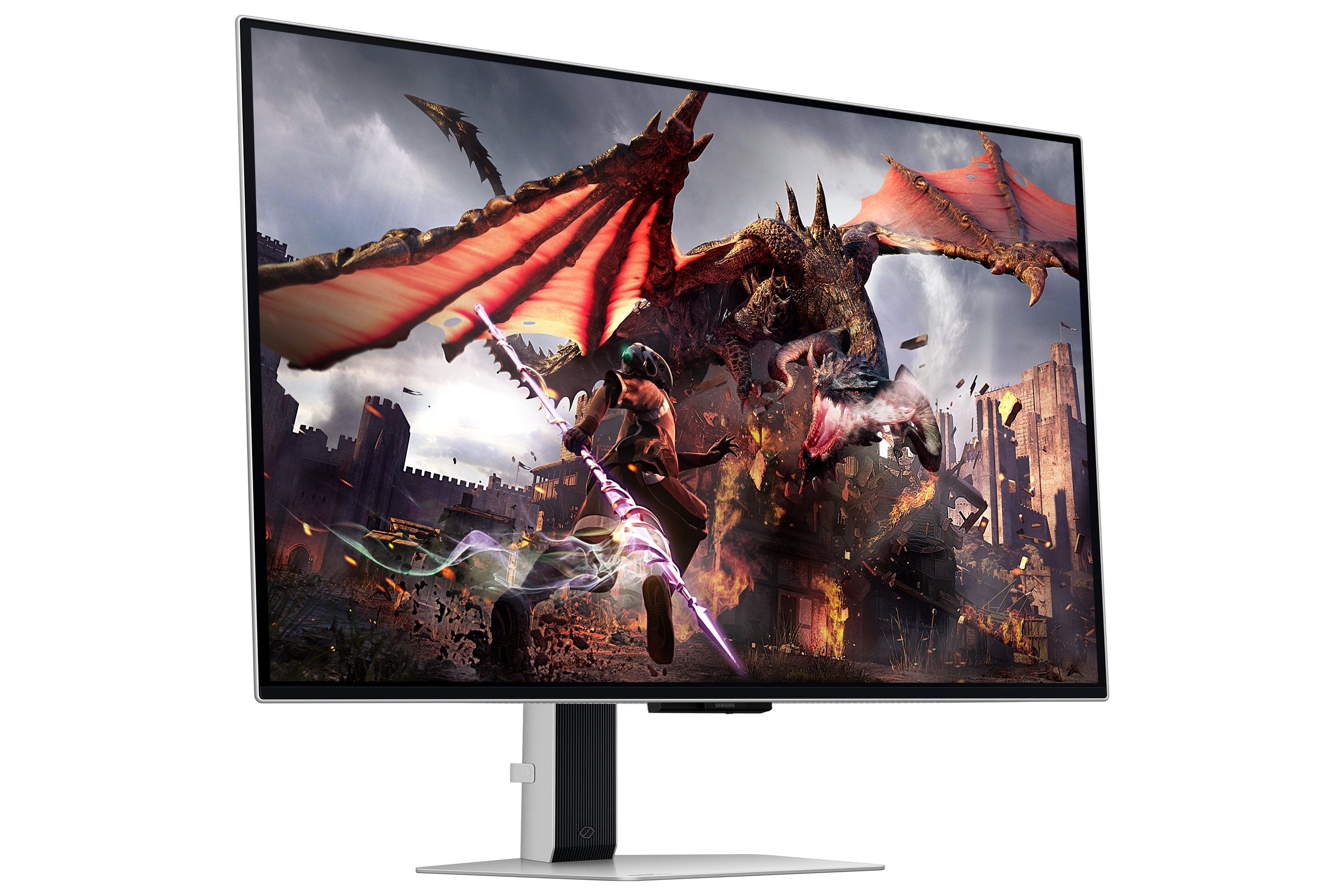 Monitor Gaming Samsung Odyssey Oled G8 S32dg802su 32' 4k 0.03ms 240hz Oled Regulable En Altura Gris