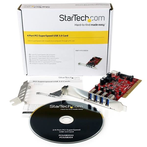 Startech Tarjeta Pci Usb 3.0 Superspeed 4 Puertos Con Conector Lp4 Sataâ