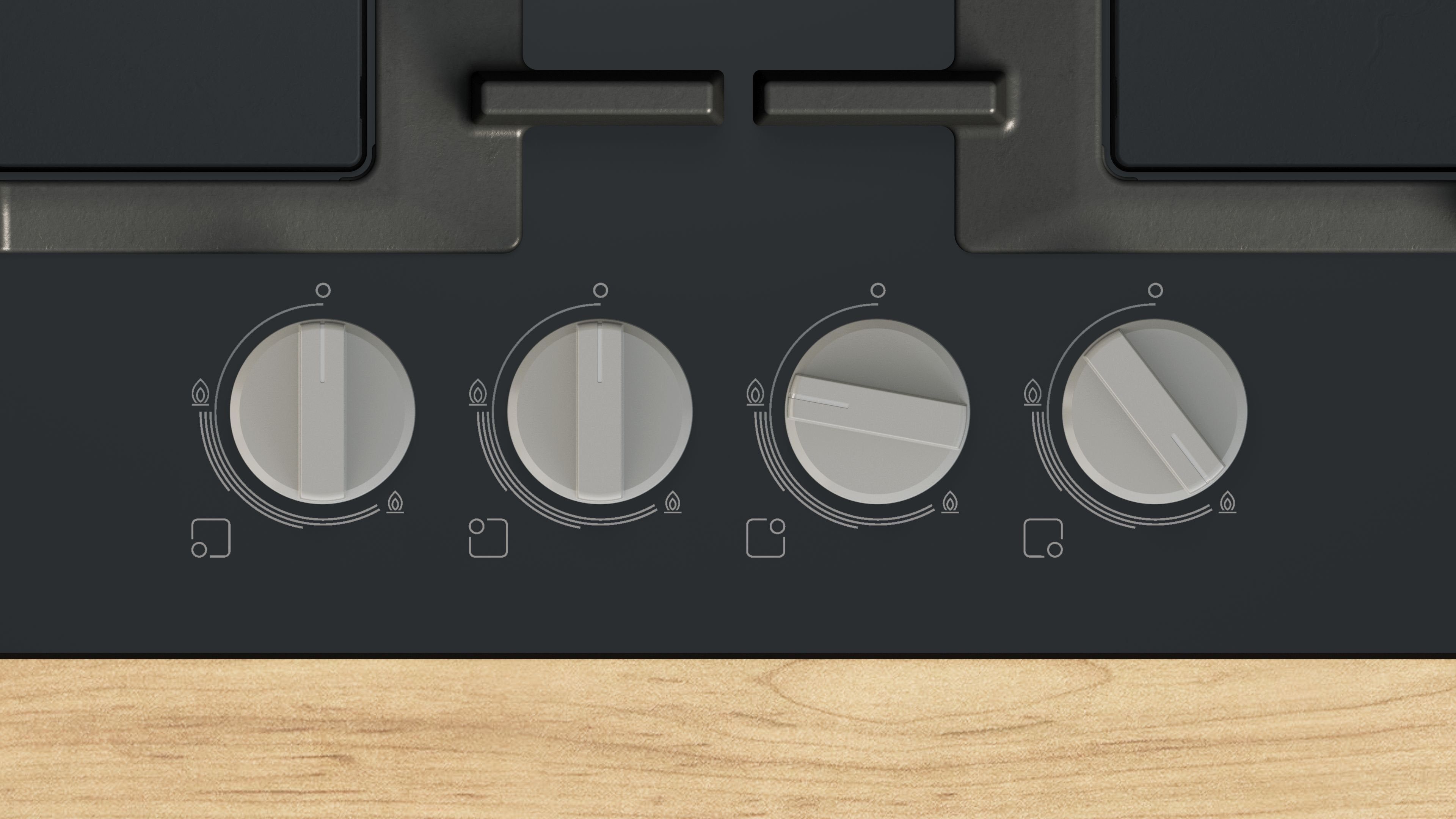 EAN 4242005437856 - Bosch Serie 4 PNP6B6K40 hobs Negro Integrado 60 cm Encimera de gas 4 zona(s) imagen 3