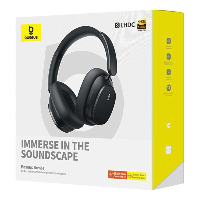EAN 6932172648503 - Baseus Bowie H1 Pro Auriculares Inalámbrico Diadema Música USB Tipo C Bluetooth Negro imagen 4