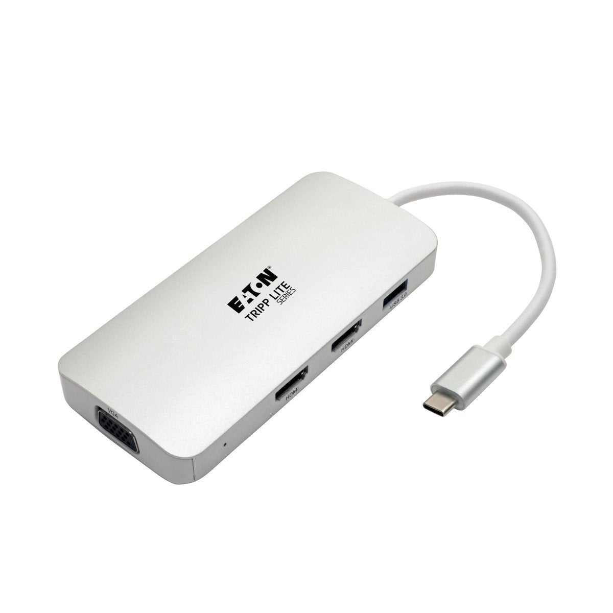 Tripp Lite Estación De Conexión Usb-C, (X2) Hdmi + Vga, Thunderbolt 3, Usb-A, Carga Pd 1080p @ 60 Hz, Plata