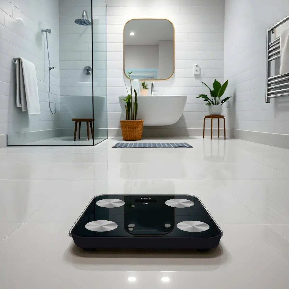 Jata Bathroom Smart Scale Digital Lcd Up To 15 Users Black Hbas1155