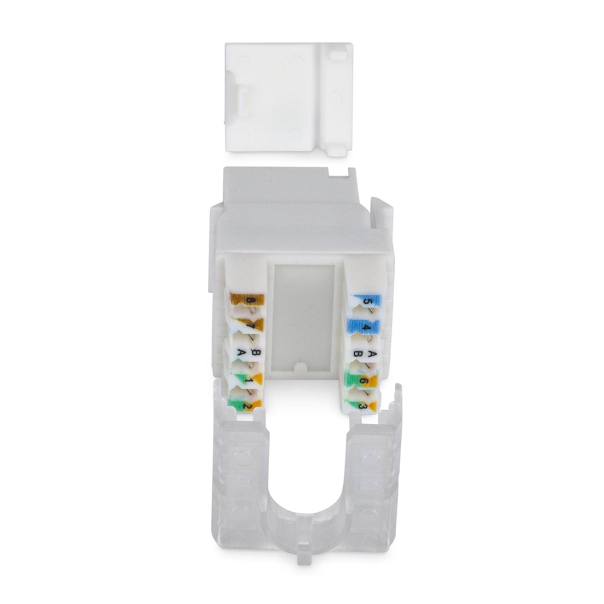 Startech.Com Cat6 Keystone Jack Módulo, Pack De 24 Rj45 Ethernet Keystone Conector Hembra, Utp Cat6 Wandbuchse, 180 Grad 110 Punch Down Conector Hembra, Blanco, Plano, Blanco, Rj-45, Conector Hembra, Conector Hembra, 10gbase-T