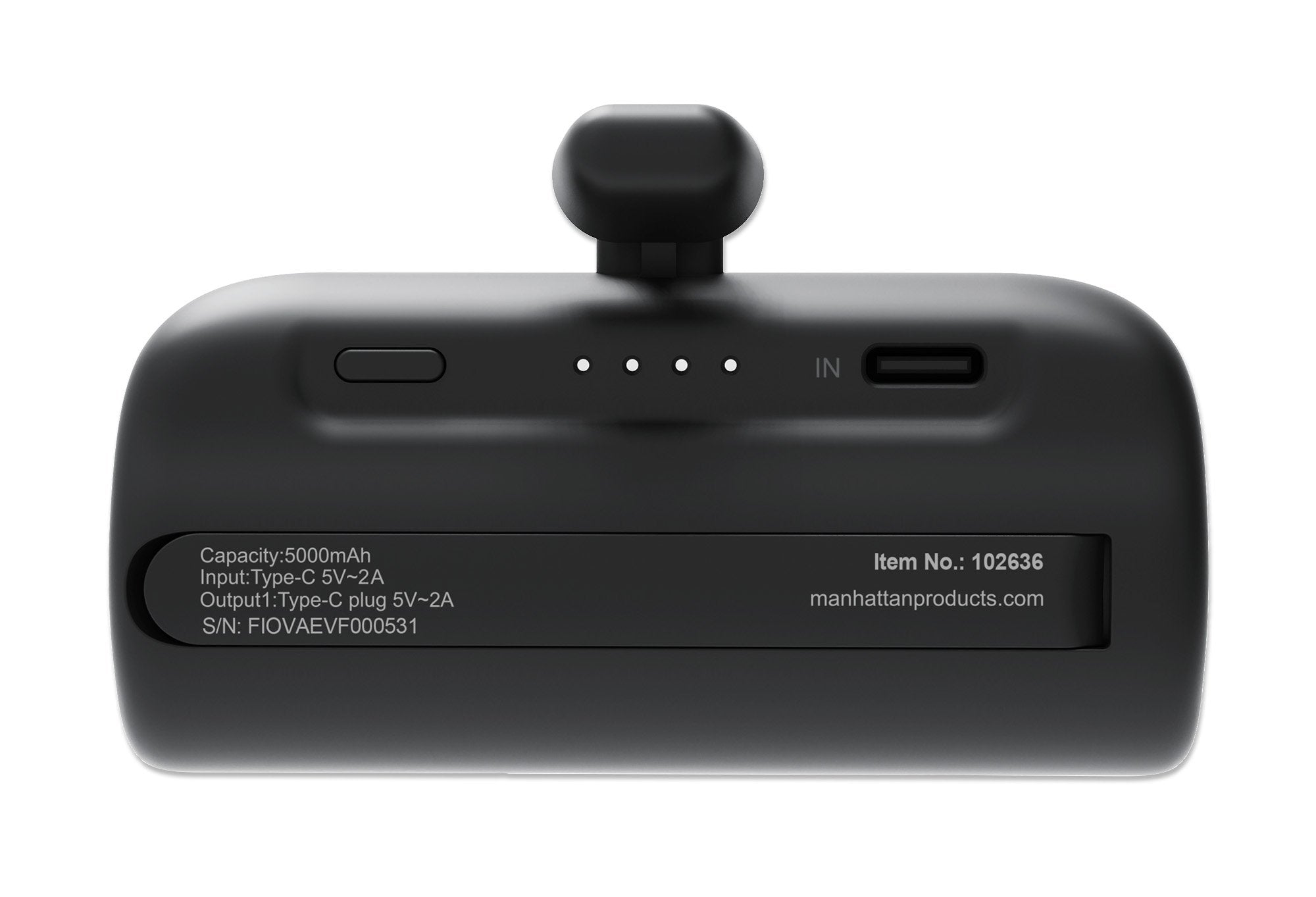 Manhattan Powerbank 5000 Mah Usb Typ-C Mecker 20w Negro