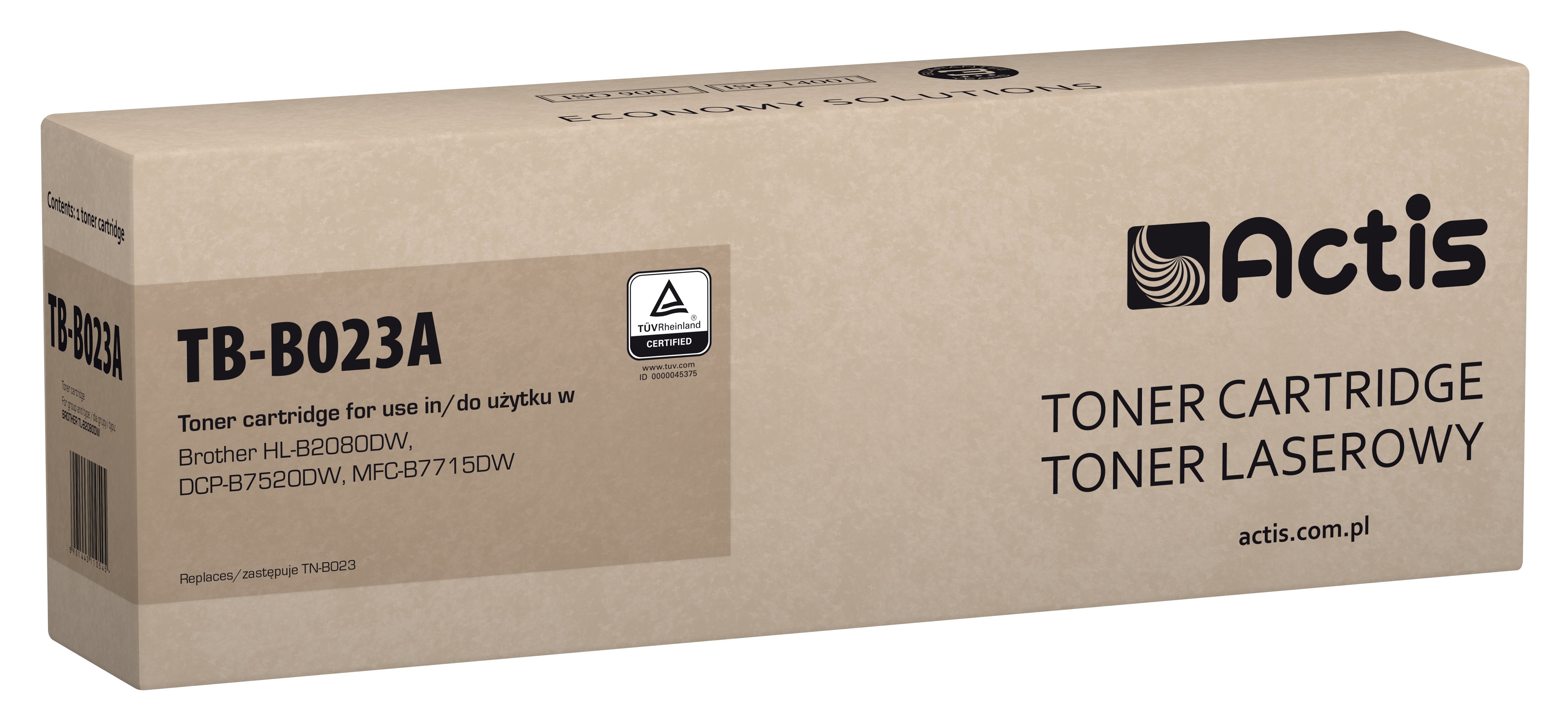 EAN 5901443110545 - Actis Toner TB-B023A replacement Brother TN-B023 Standard 2000 pages - Kompatibel - Tonereinheit cartucho imagen 1