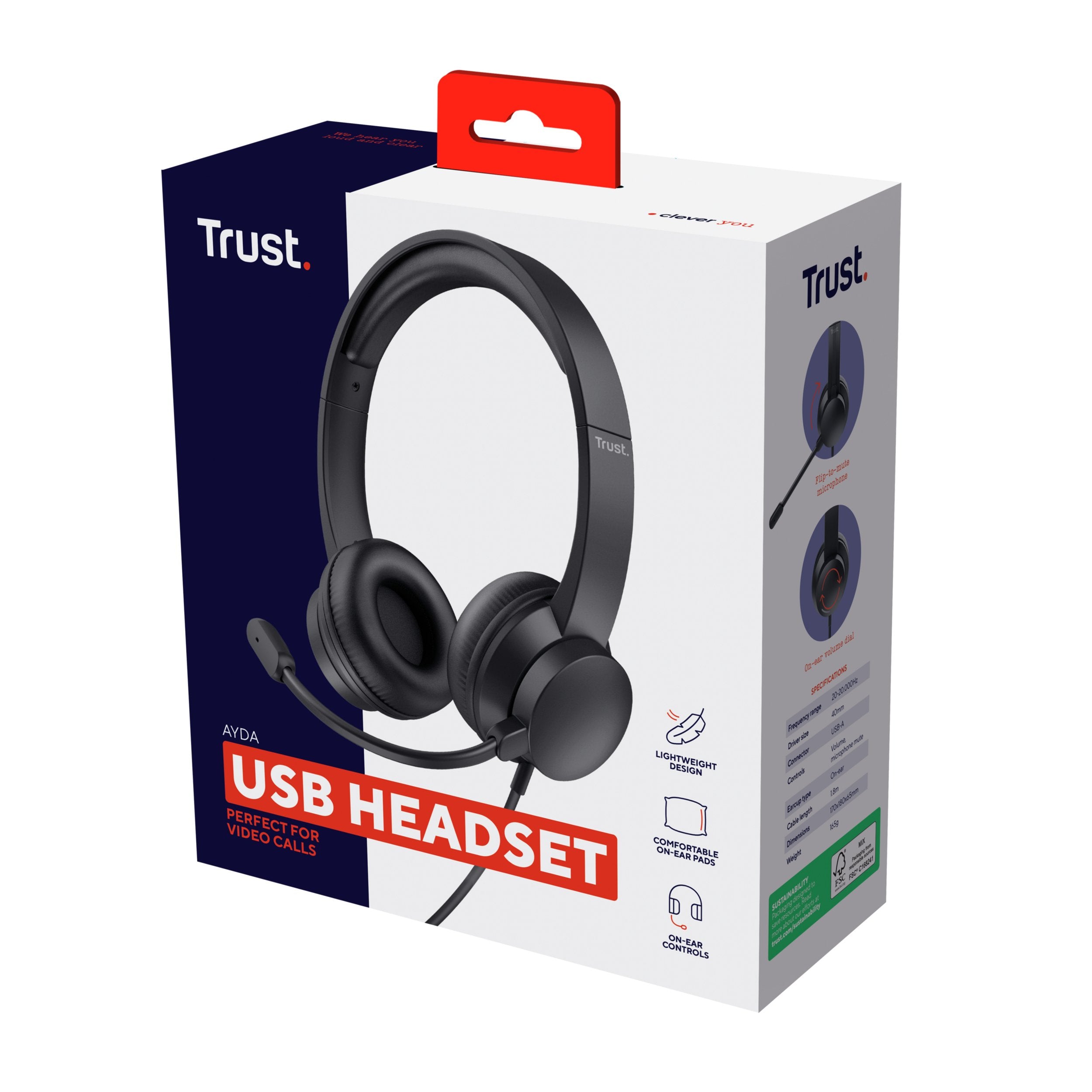 EAN 8713439250886 - Trust Ayda Auriculares Alámbrico Diadema Llamadas/Música Negro imagen 6