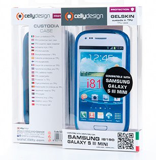 Case Celly Samsung S3 Mini Cover Tpu Blue
