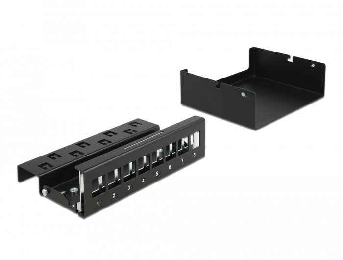 Delock Keystone Patchpanel 8 Port Schwarz