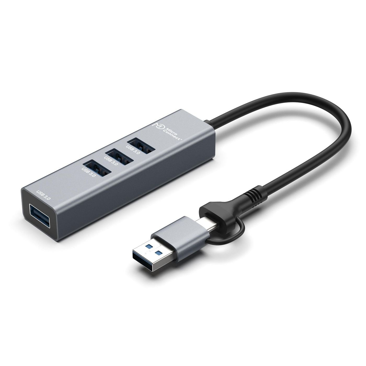 Microconnect Usb 3.0 Hub 4-Port With Usb-C - & A Connectors, 5gbps, 0,15m