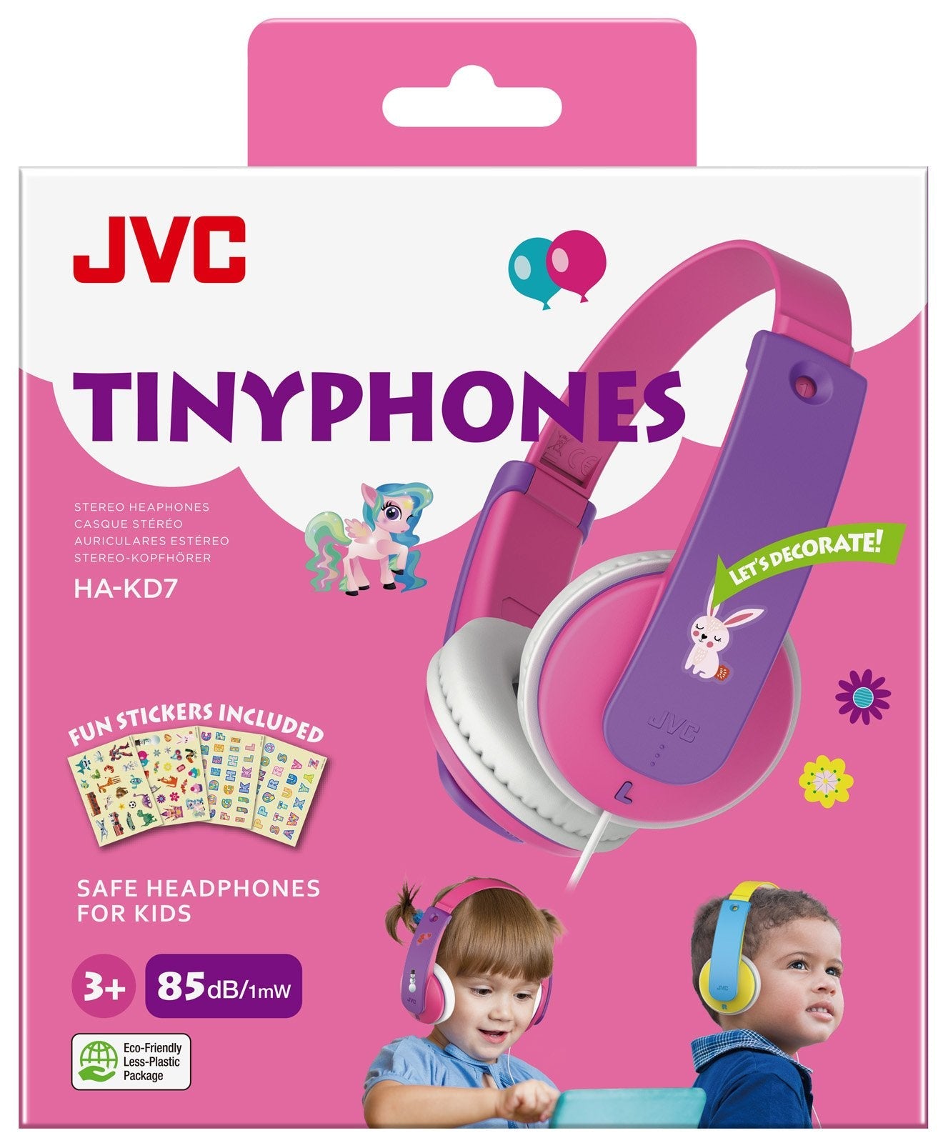 Auriculares Infantiles Jvc Ha-Kd7 Jack 3.5 Rosas