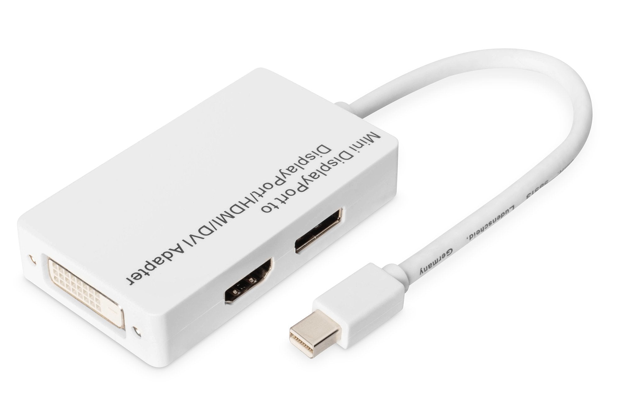 EAN 4016032292555 - Digitus AK-340509-002-W adaptador de cable de vídeo 0,2 m Mini DisplayPort DVI-D Blanco imagen 1