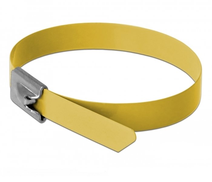 Delock Edelstahlcablebinder L 200 X B 7,9 Mm Gelb 10 Stück