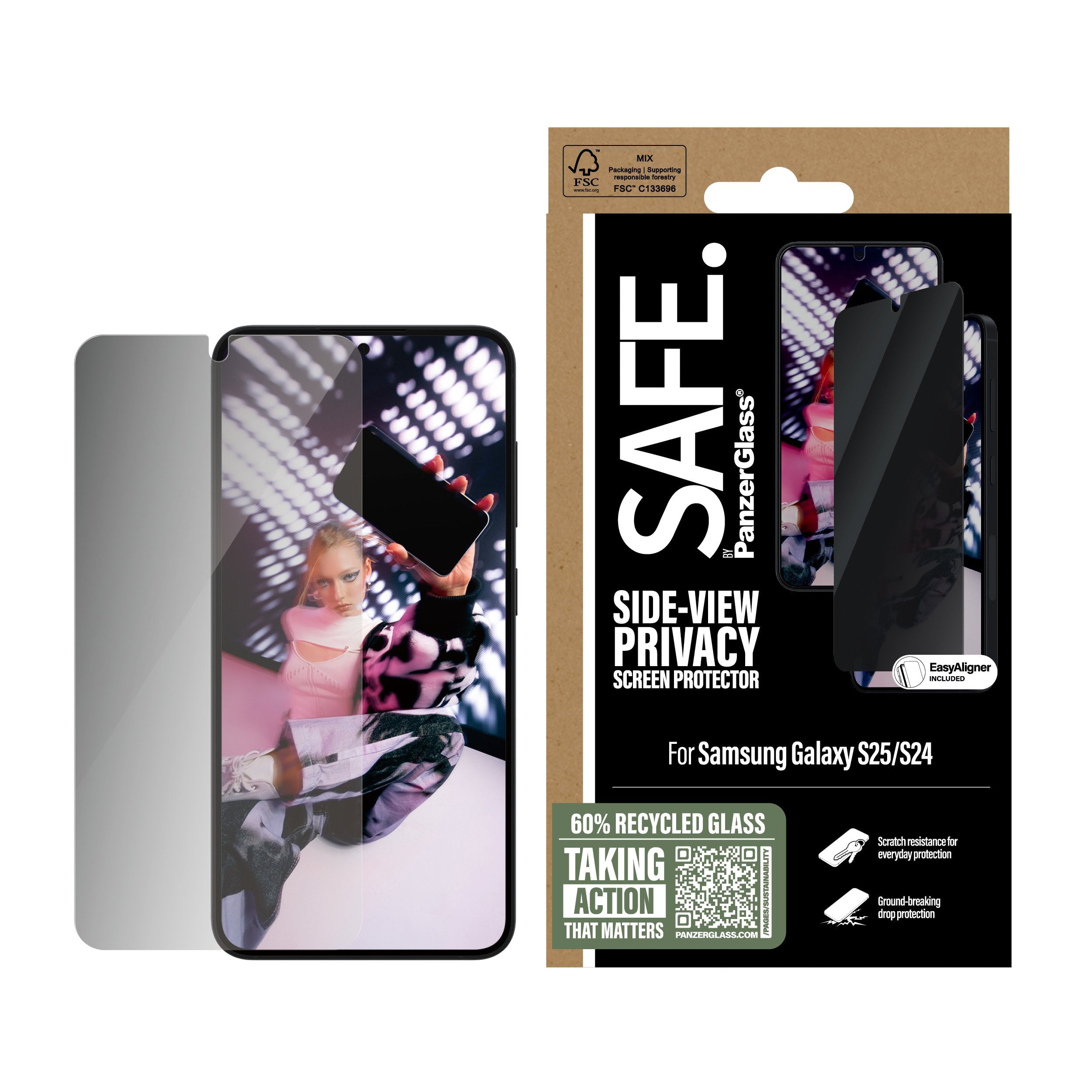 EAN 5715685017698 - PanzerGlass SAFE. by ® Privacy Screen Protector Samsung Galaxy S25 | S24 | Ultra-Wide Fit w. EasyAligner imagen 2