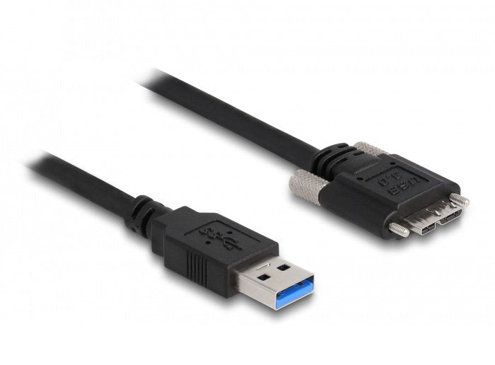 Delock Usb 5 Gbps Cable Typ-A Stecker Zu Typ Micro-B Stecker Mit Schrauben 1 M