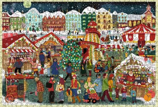 Rompecabezas De Madera De Ravensburger - Mercado Navideño 500 Piezas 12001539