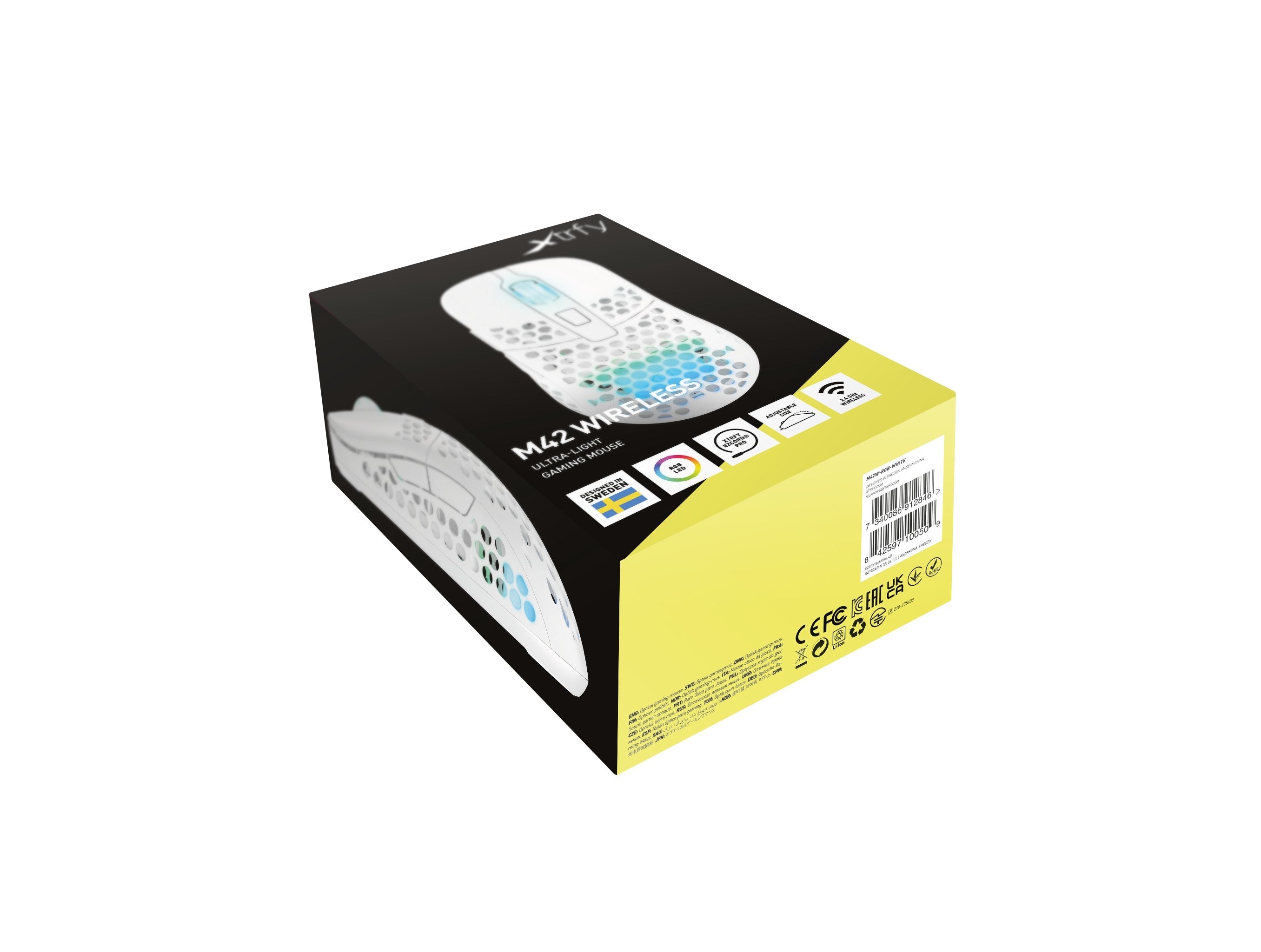 Xtrfy M42w-Rgb Ratón Ambidextro Rf Wireless + Usb Type-C Óptico