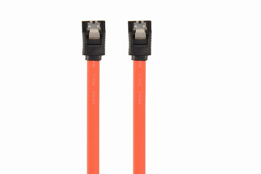 Gembird Cc-Satam-Data-0.3m Cable De Datos Sata Iii 30 Cm Clips Metálicos Rojo