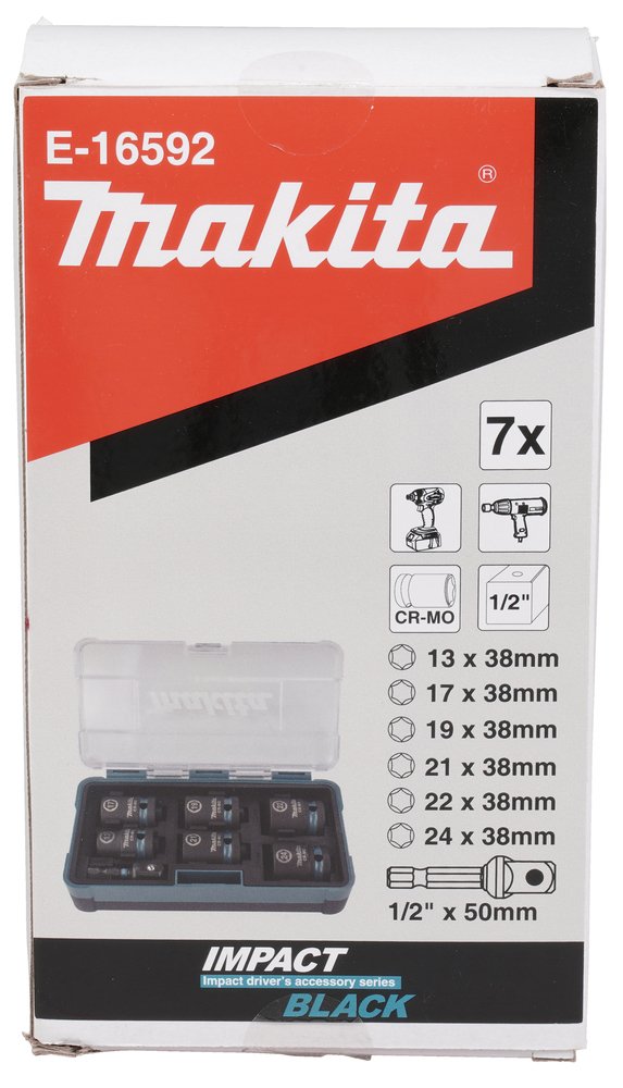 EAN 0088381791243 - Makita E-16592 toma de llaves de impacto Juego de llaves de impacto Negro, Verde azulado imagen 5