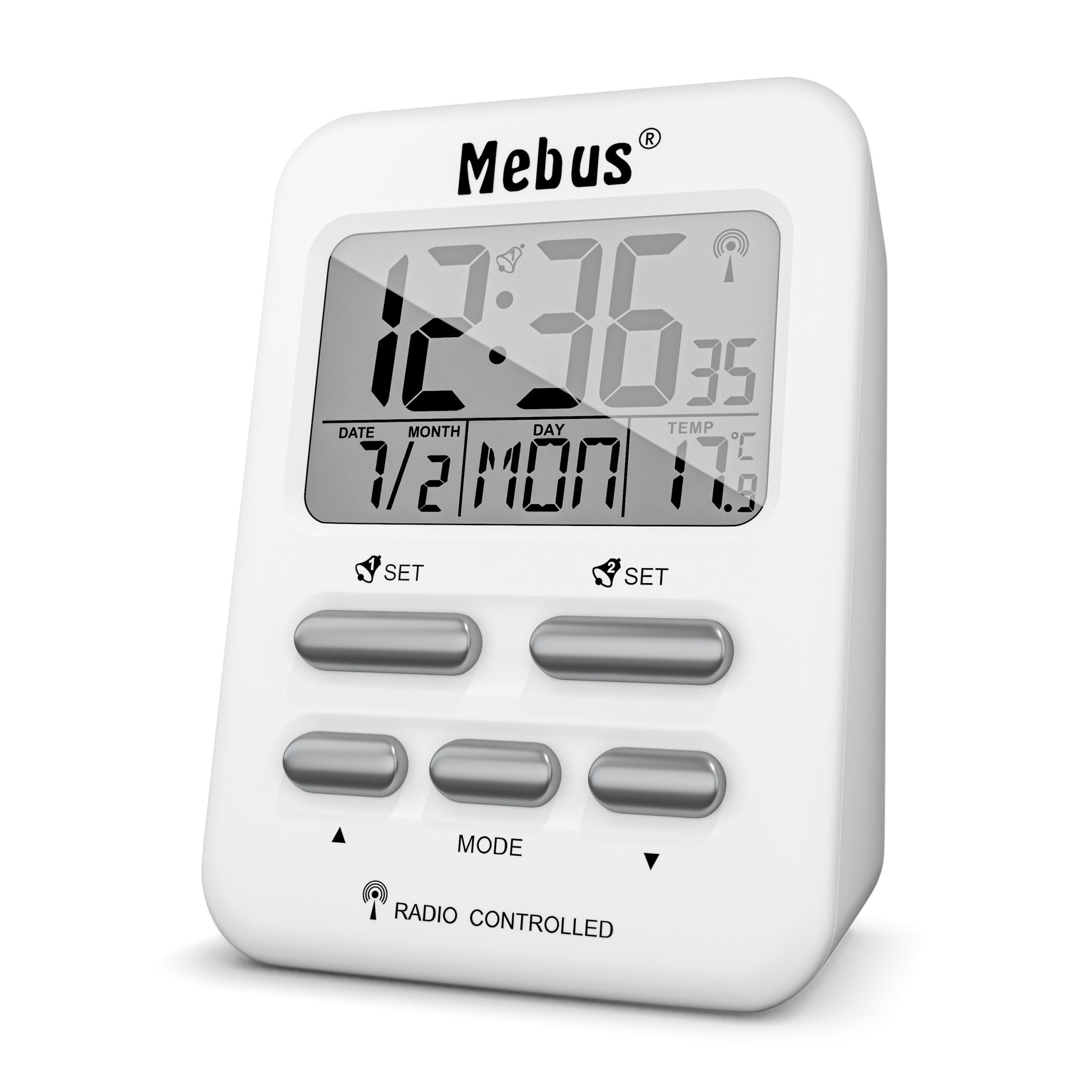 Mebus 25800 Despertador Reloj Despertador Digital Blanco