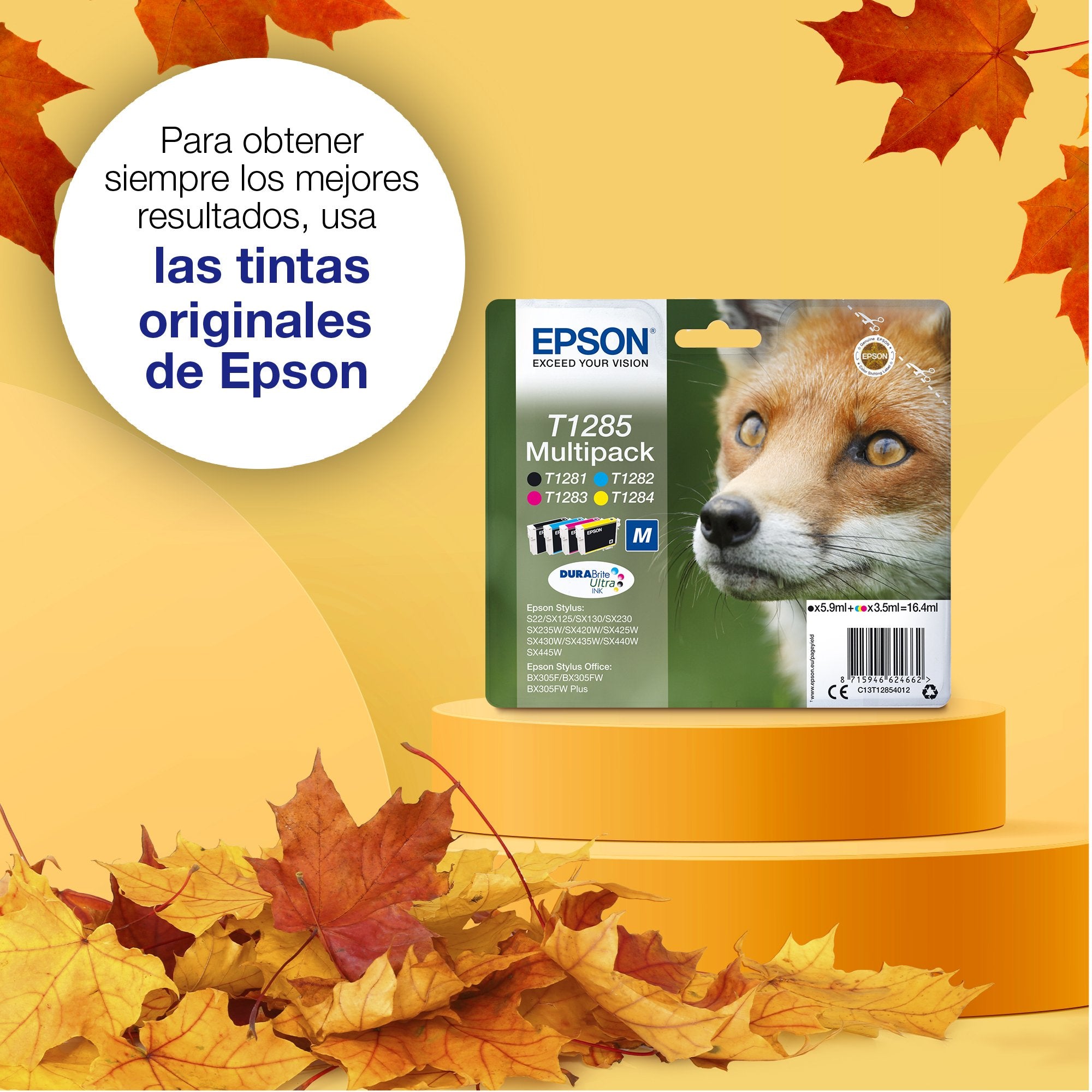 EAN 8715946638829 - Epson Fox T128 cartucho de tinta 1 pieza(s) Original Negro, Cian, Magenta, Amarillo imagen 5