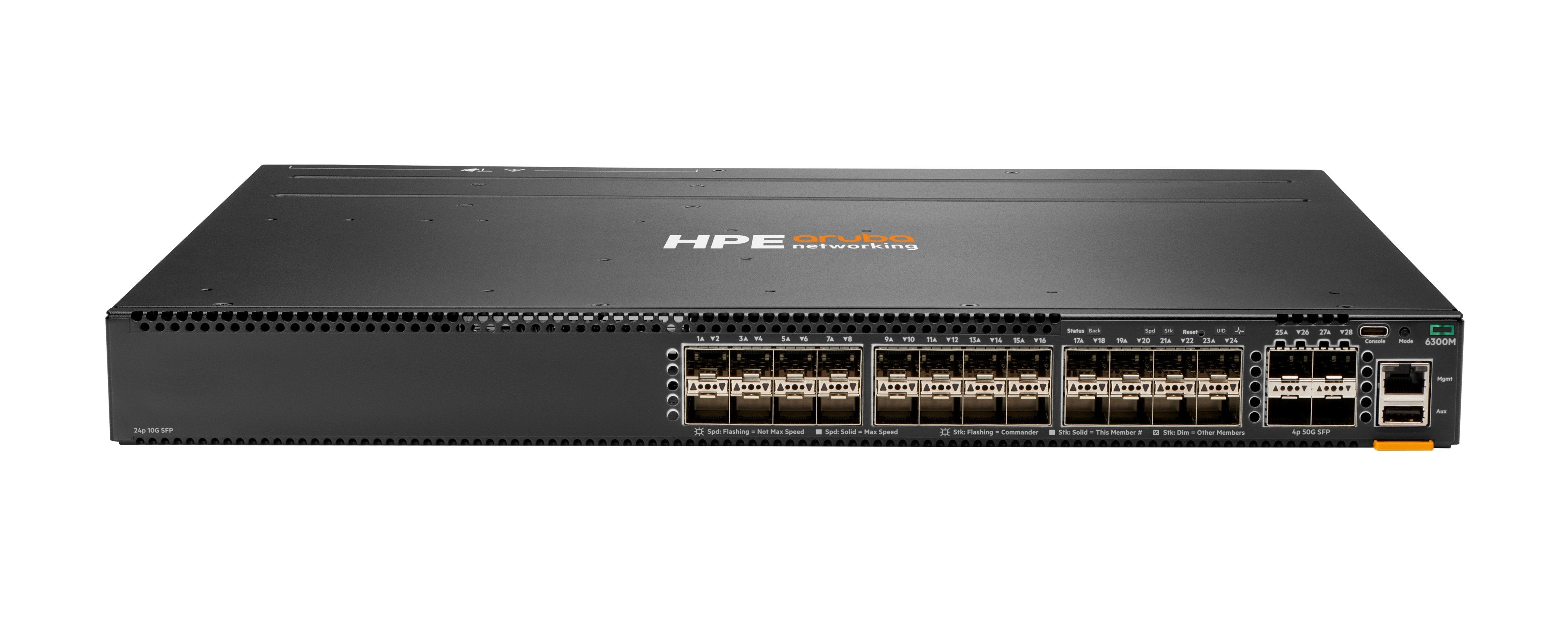 EAN 0190017339382 - HPE Aruba Networking CX 6300M 24-port SFP+ and 4-port SFP56 Switch imagen 1