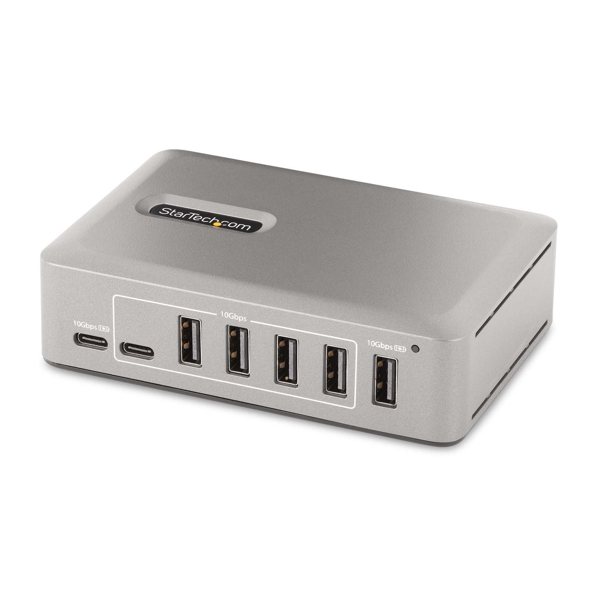Startech Hub Usb-C De 10 Puertos - 8x Usb-A/2x Usb-C - Con Fuente De 65w - Usb 3.1 10gbps Certificación Usb-If