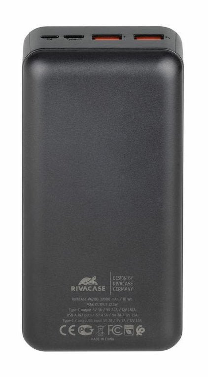 Rivacase Va2103 30000 Mah 22,5w Qc Pd
