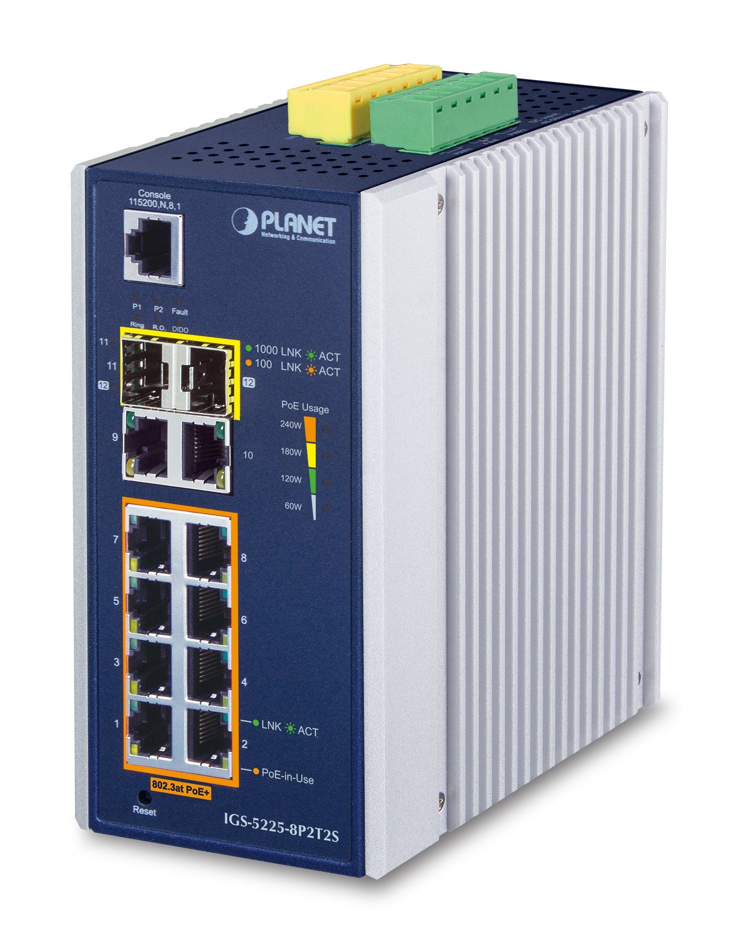 EAN 4711605283625 - PLANET IGS-5225-8P2T2S switch Gestionado L2+ Gigabit Ethernet (10/100/1000) Energía sobre Ethernet (PoE) imagen 1